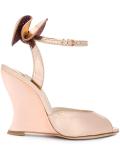 bow detail wedge sandals