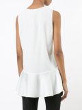 v-neck flared top