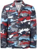 runway padded camouflage blazer