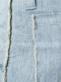 raw hem flared trousers