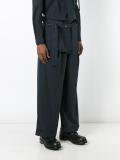 bum pocket wide-leg trousers