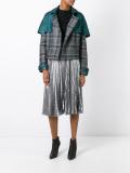double-breasted plaid jacket