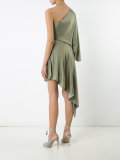 asymmetric ruffled dress