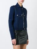 panelled biker jacket 