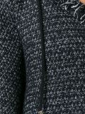 frayed edge hooded jumper