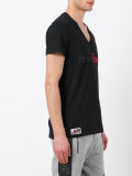 logo print V-neck T-shirt