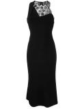 fitted lace insert dress