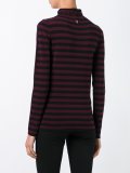 striped mock neck jumper