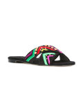 Aztec design sandals