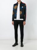 floral print zip up cardigan