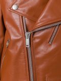 fringed sleeve biker jacket
