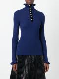 buttoned neck jumper