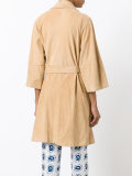 belted leather coat 