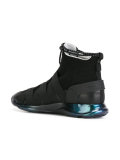 lace up and buckle high top sneakers