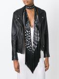 'Guinea' skinny fringed scarf