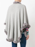 furry trim cardi-coat 