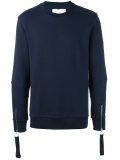 zipped cuff sweatshirt