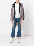 fringed trim cape 