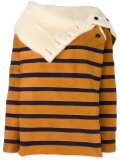 striped shearling jacket