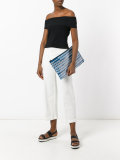 woven vinyl clutch