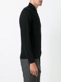 long sleeved knitted polo shirt