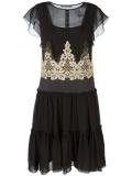 lace detail flared dress