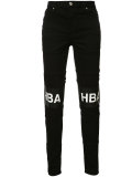 printed text trousers 
