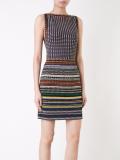 boatneck striped fitted dress