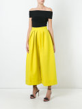 pleated palazzo trousers