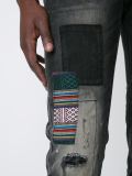 distressed patchwork jeans