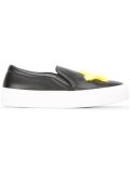 patched slip-on shoes