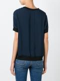 crew neck sheer blouse