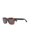 Web trim rectangular sunglasses