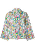 Garbage print cropped jacket
