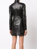 turtleneck fitted dress