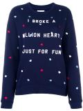 heart embroidery sweatshirt