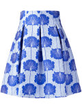 floral jacquard skirt