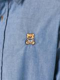 chambray bear applique shirt