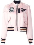 banded collar bomber jacket