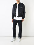 zipped biker jacket 