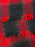 raw edge checked scarf