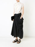 draped pocket asymmetric skirt