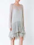 tiered ruched dress