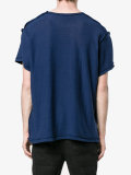 exposed stitch t-shirt