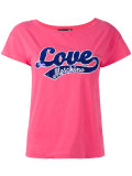 sequinned logo patch T-shirt