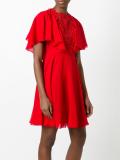 macramé neck flared dress