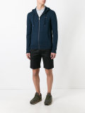 logo plaque zip hoodie 