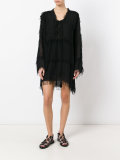 frayed mini dress