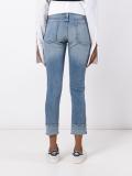 double cuff cropped jeans 