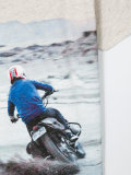motorbike print T-shirt 